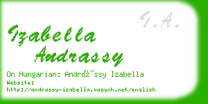 izabella andrassy business card